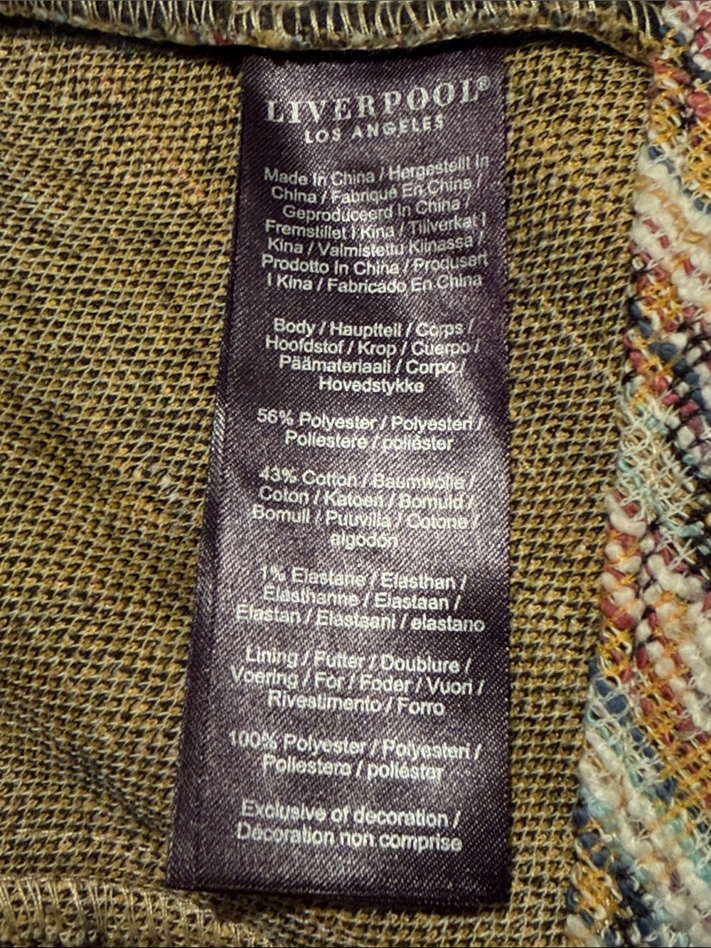 Liverpool Multicolor Tweed Zip-Front Jacket - Picture 6 of 6